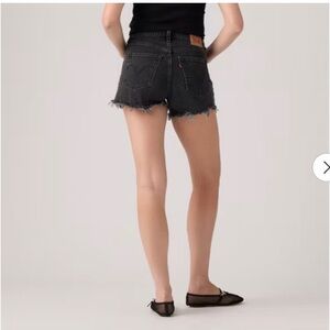 Levi’s 501 black cutoff denim shorts